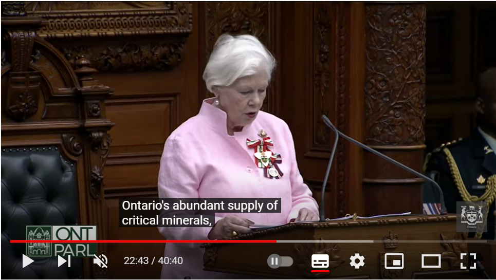 Lt.-Gov. Elizabeth Dowdeswell delivering throne speech